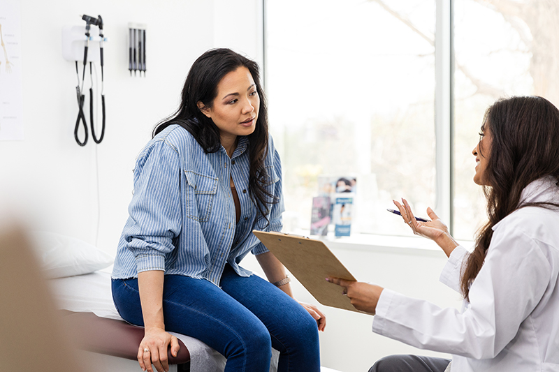 woman at a doctor's office