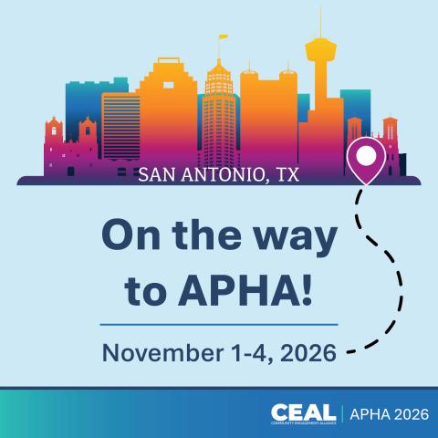 Illustration of the San Antonio skyline. Text: San Antonio, TX. On the way to APHA! November 1-4, 2026.